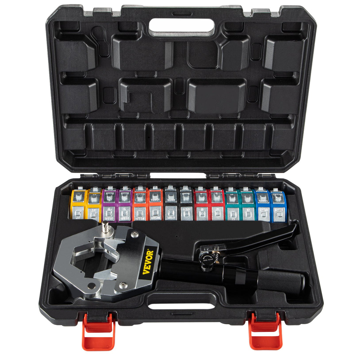 Hydraulic Hose Crimper Hydra-Krimp 71500 | Manual AC Hose Crimper Kit with 7 Dies | For Barbed & Beaded Hose Fittings
