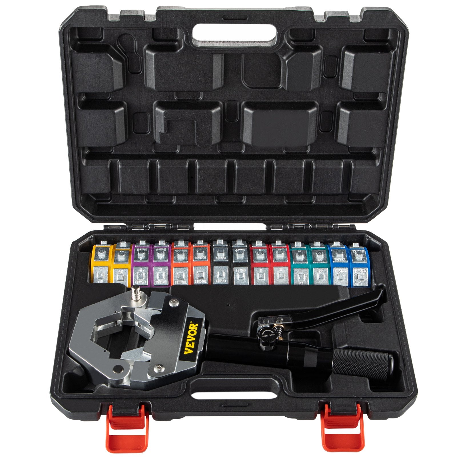Hydraulic Hose Crimper Hydra-Krimp 71500 | Manual AC Hose Crimper Kit with 7 Dies | For Barbed & Beaded Hose Fittings