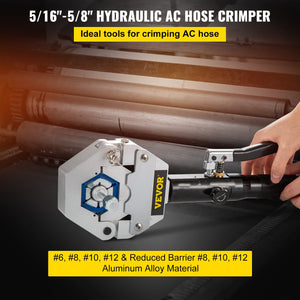Hydraulic Hose Crimper Hydra-Krimp 71500 | Manual AC Hose Crimper Kit with 7 Dies | For Barbed & Beaded Hose Fittings