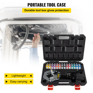 Hydraulic Hose Crimper Hydra-Krimp 71500 | Manual AC Hose Crimper Kit with 7 Dies | For Barbed & Beaded Hose Fittings