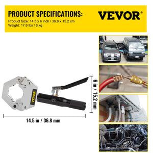 Hydraulic Hose Crimper Hydra-Krimp 71500 | Manual AC Hose Crimper Kit with 7 Dies | For Barbed & Beaded Hose Fittings