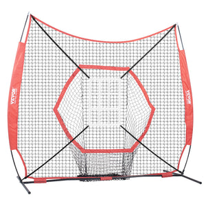 Baseball Practice Net | 7x7ft Portable Hitting, Pitching & Catching Net with Strike Zone | Softball & Baseball Trainer