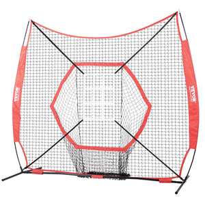 Baseball Practice Net | 7x7ft Portable Hitting, Pitching & Catching Net with Strike Zone | Softball & Baseball Trainer