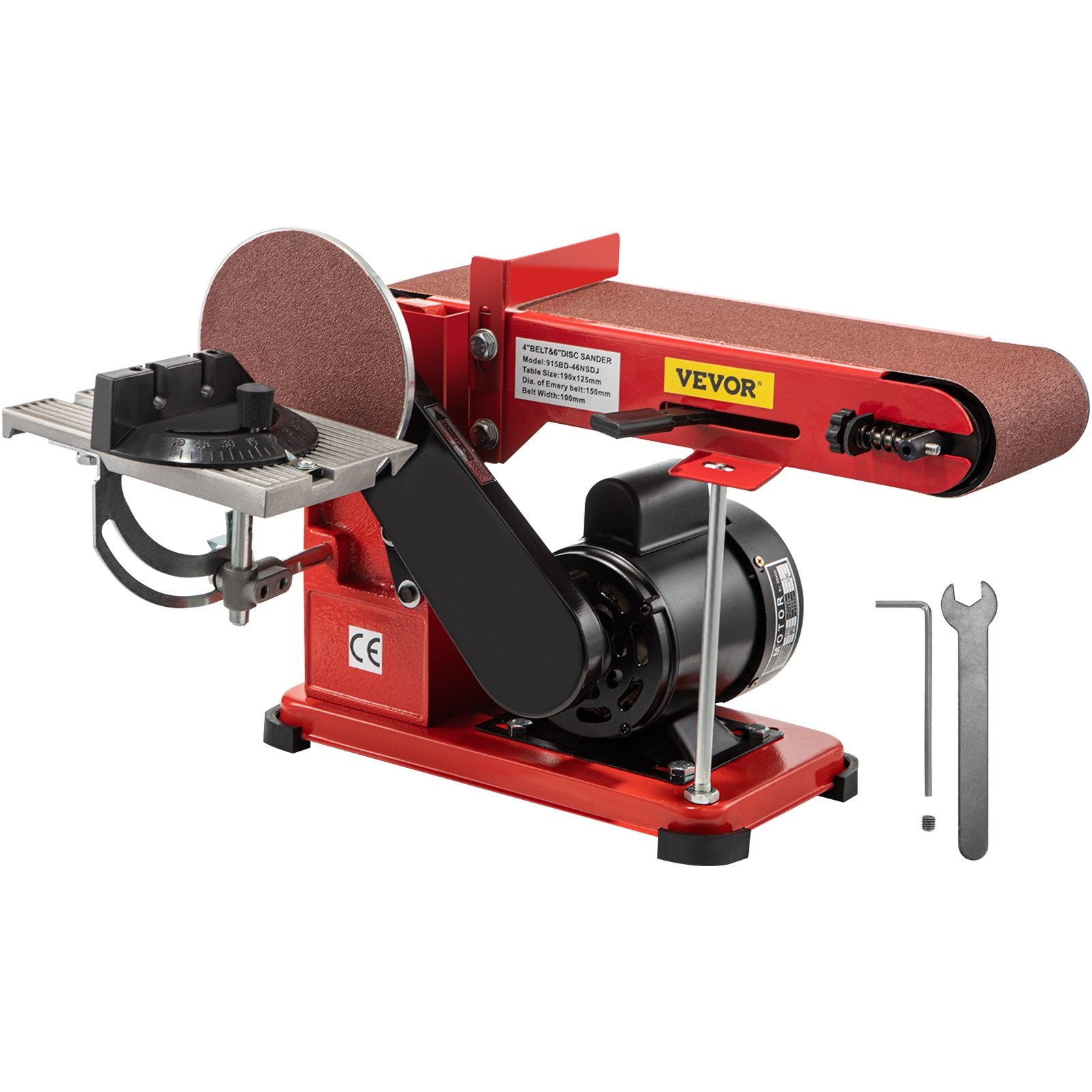 Belt & Disc Sander | 4"x36" Belt, 6" Disc Combo | 375W Adjustable Bench Grinder with Rubber Feet