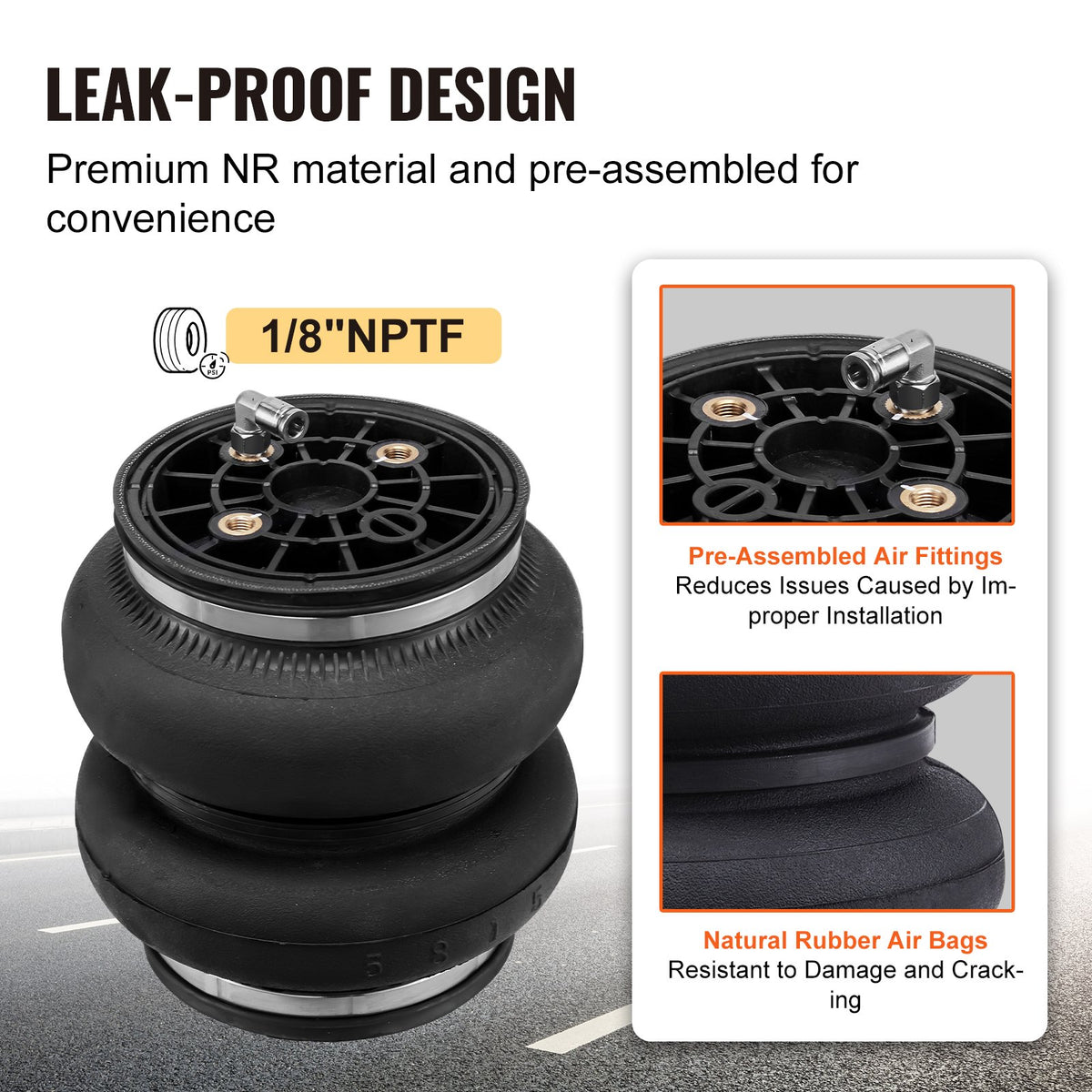 Air Bag Suspension Kit | Compatible with 2011-2019 Chevrolet Silverado 2500/3500HD & GMC Sierra 2500/3500HD 4WD RWD | 5000lbs Load Capacity | 5-100 PSI Adjustable Air Springs