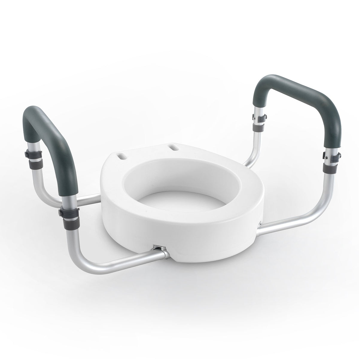 Raised Toilet Seat 88.9mm | Aluminum Handrail & EVA Padding | 136kg Capacity