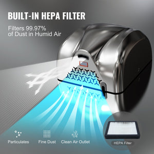 Commercial Hand Dryer 1800W | Automatic High Speed Warm Air Blower | Stainless Steel | Plug-In or Hardwired | For Business & Public Restrooms | 220-240V