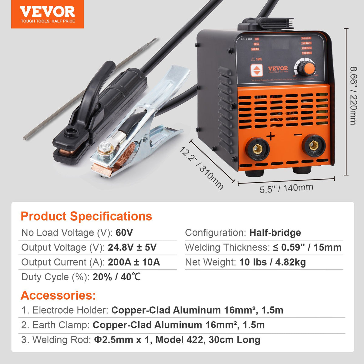 ARC Stick Welder | 220V 160A 2-in-1 Lift TIG Welding Machine