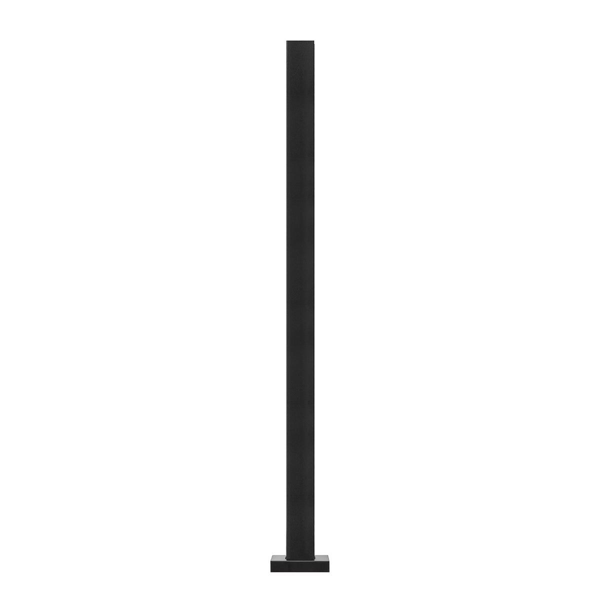 Glass Clamp Railing Bracket | 37.4"H for 0.39"–0.47" Glass Panels | Black Finish