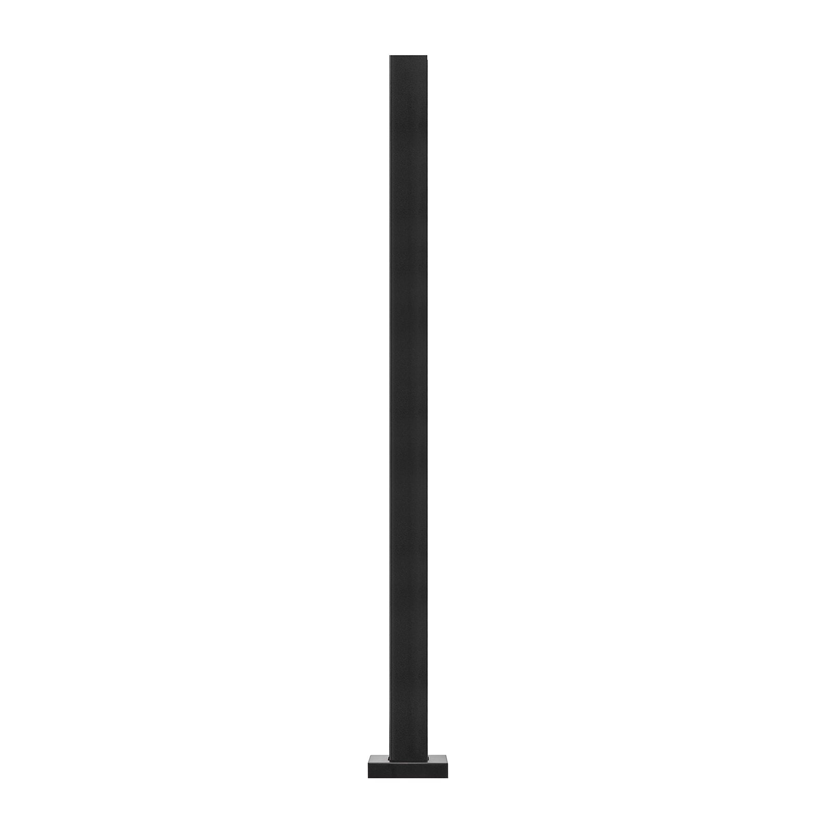 Glass Clamp Railing Bracket | 37.4"H for 0.39"–0.47" Glass Panels | Black Finish