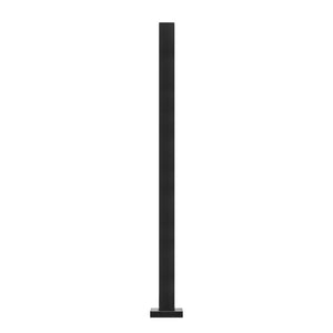 Glass Clamp Railing Bracket | 37.4"H for 0.39"–0.47" Glass Panels | Black Finish