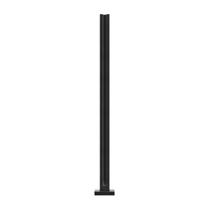 Glass Clamp Railing Bracket | 37.4"H for 0.39"–0.47" Glass Panels | Black Finish