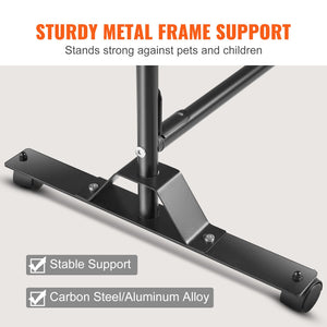 Portable Room Divider 8x10ft | Curtain Screen with Wheels | Black