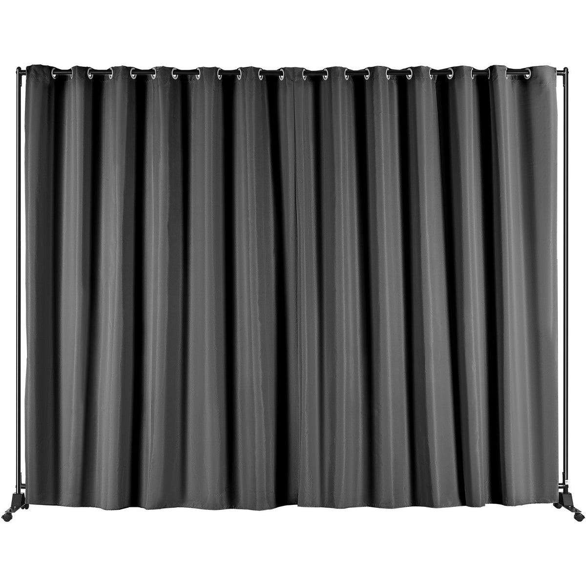 Portable Room Divider 8x10ft | Curtain Screen with Wheels | Black
