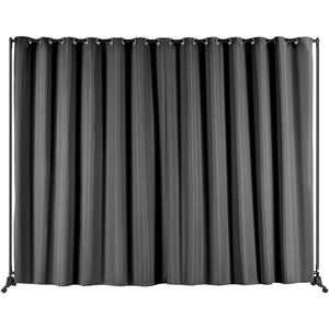 Portable Room Divider 8x10ft | Curtain Screen with Wheels | Black