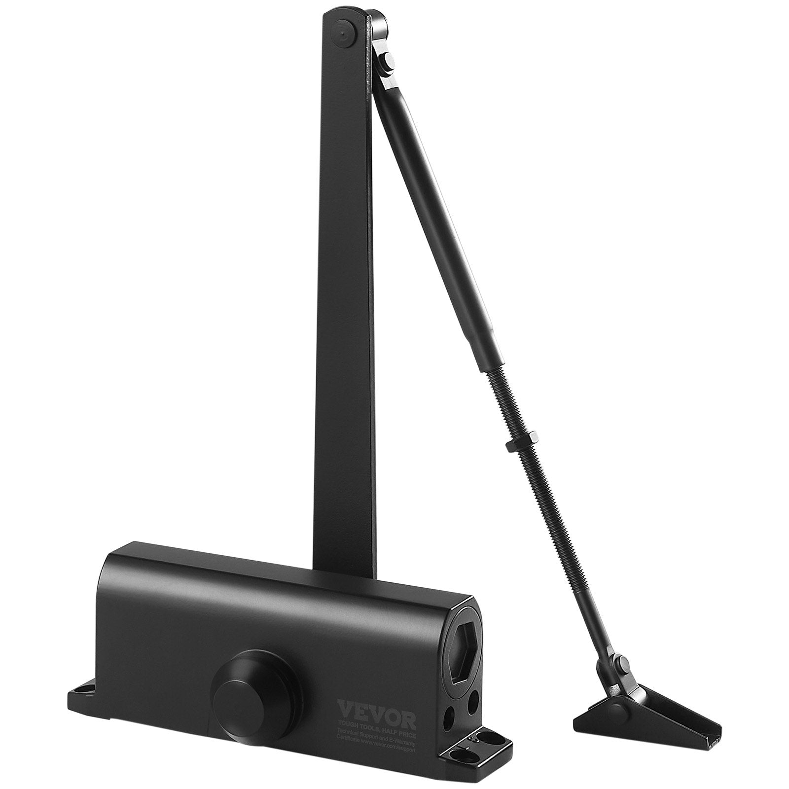 Door Closer | Automatic Hydraulic Size Adjustable | Heavy Duty Cast Aluminum | Black