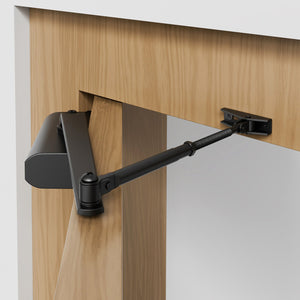 Door Closer | Automatic Hydraulic Size Adjustable | Heavy Duty Cast Aluminum | Black