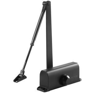 Door Closer | Automatic Hydraulic Size Adjustable | Heavy Duty Cast Aluminum | Black