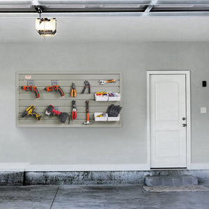 Slatwall Panels 121.9x30.48cm Gray | Set of 2 Heavy Duty Garage & Retail Display Panels