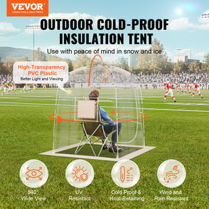 Sports Tent | Instant 1 Person Bubble Shelter | Clear Weatherproof Design for Outdoor Viewing