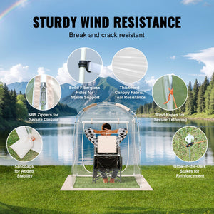 Sports Tent | Instant 1 Person Bubble Shelter | Clear Weatherproof Design for Outdoor Viewing