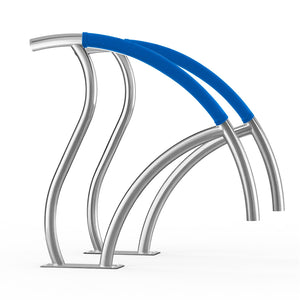 Pool Handrail 2-Pack | 30x30" Stainless Steel Spa Rails with Base Plate