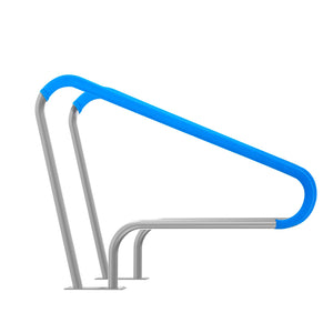 Pool Handrail 2-Pack | 48x36" Stainless Steel Spa Rails with Base Plate