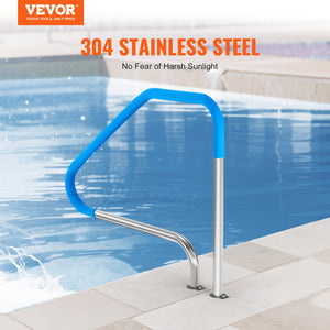 Pool Handrail | 46x37" Stainless Steel Spa Rail | Pre-Built for Indoor/Outdoor
