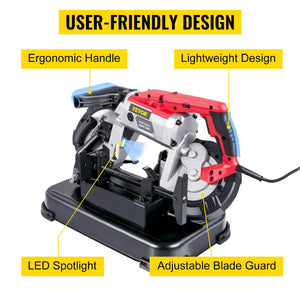 Portable Band Saw | 127mm Capacity | Variable Speed with Removable Base