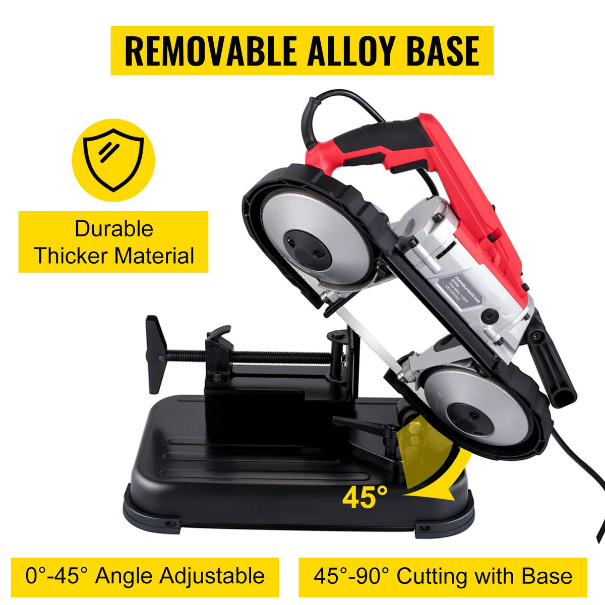Portable Band Saw | 127mm Capacity | Variable Speed with Removable Base