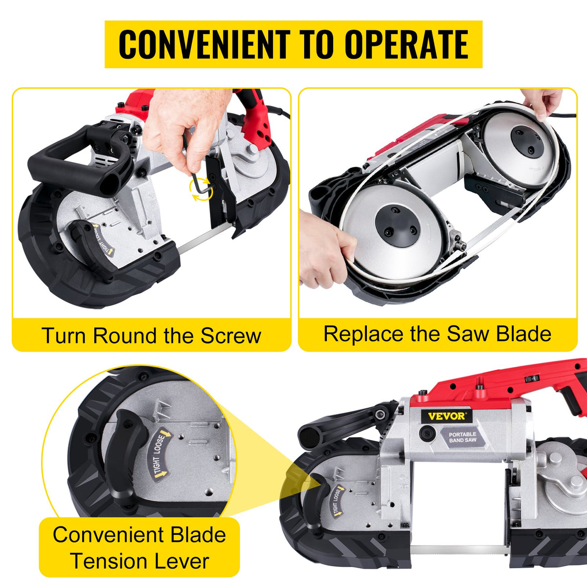 Portable Band Saw | 127mm Capacity | Variable Speed with Removable Base