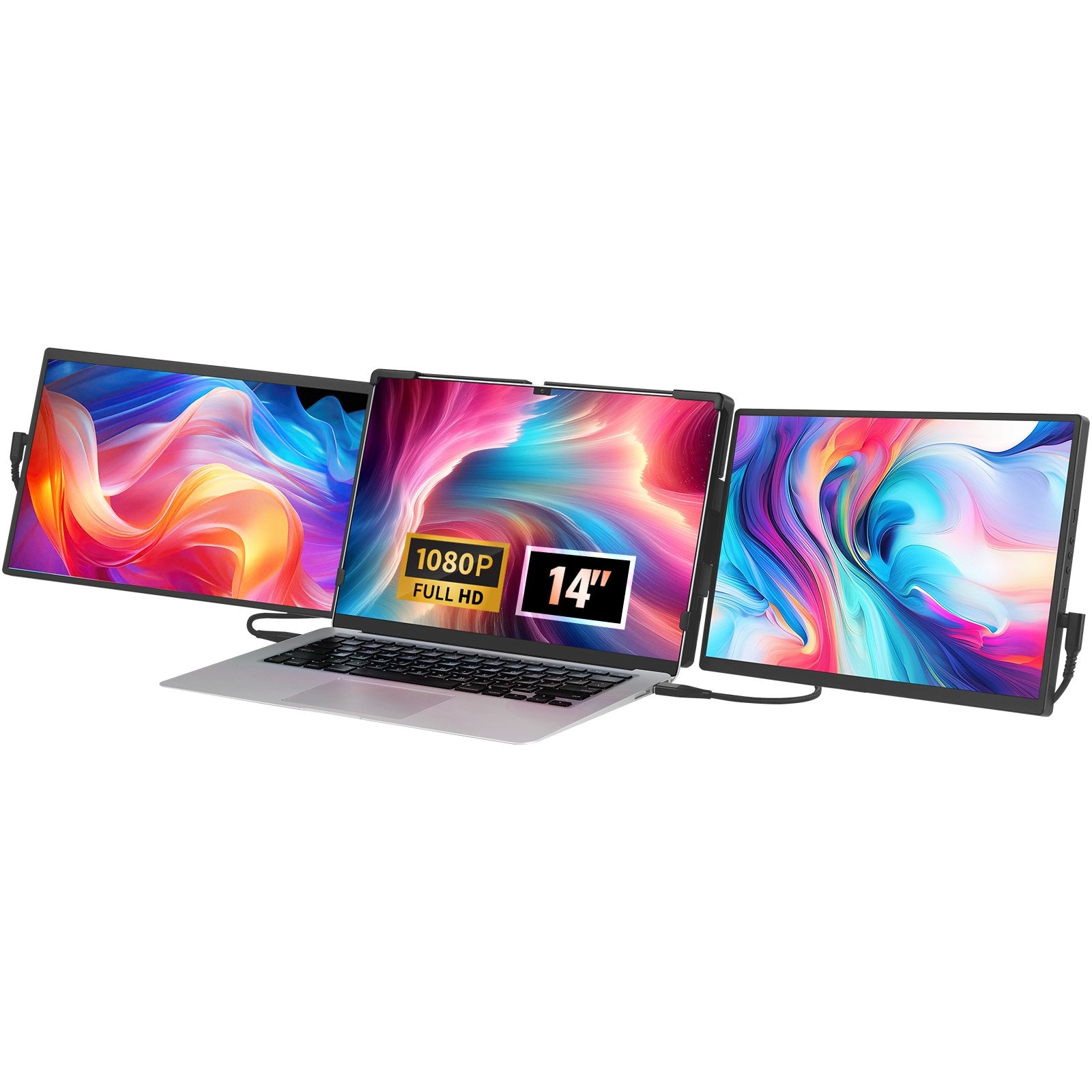 Laptop Screen Extender 14" | 1080P Portable Monitor for 13"-17" Laptops