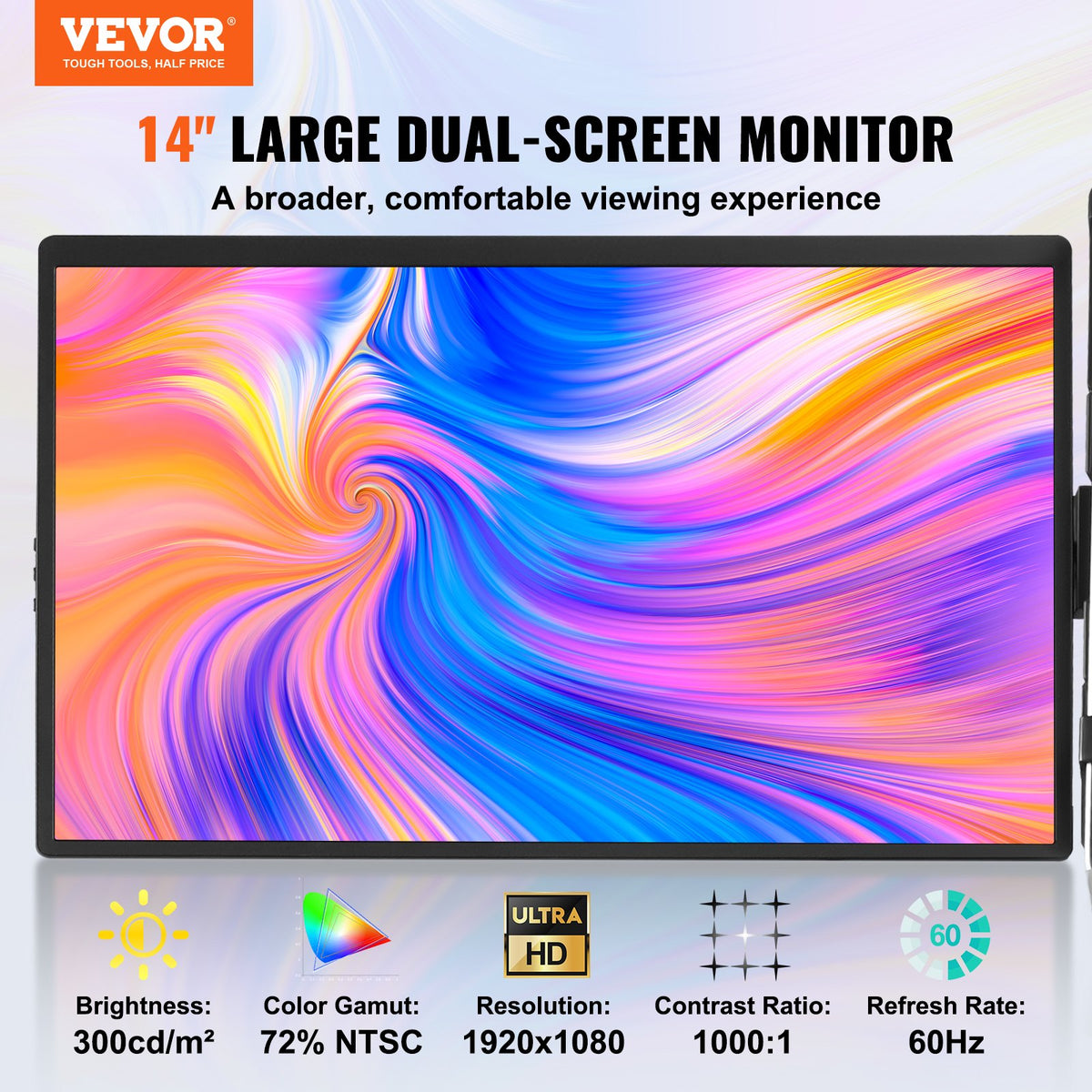 Laptop Screen Extender 14" | 1080P Portable Monitor for 13"-17" Laptops