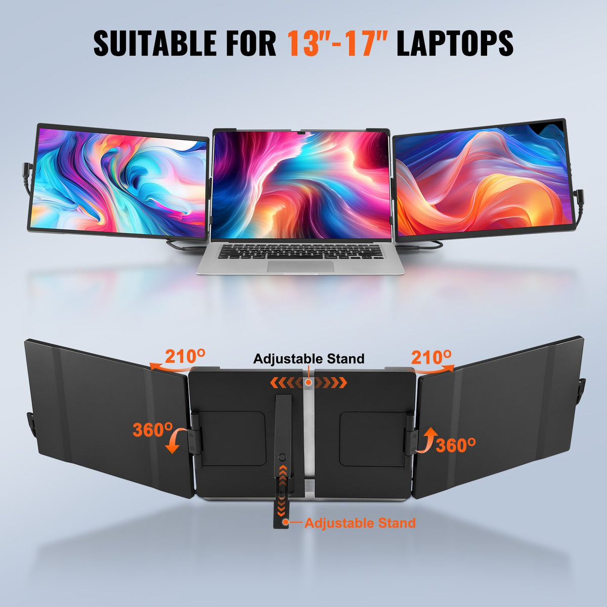 Laptop Screen Extender 14" | 1080P Portable Monitor for 13"-17" Laptops