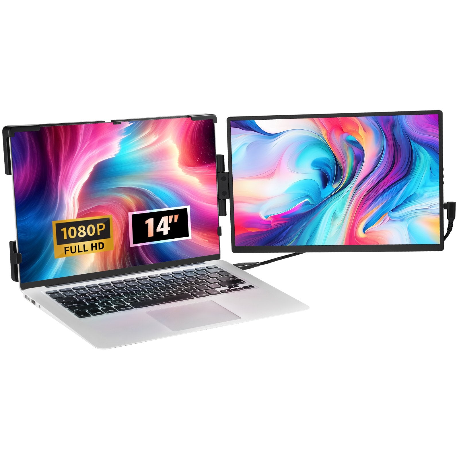 Laptop Screen Extender | 14" Portable 1080P Monitor for 13–17" Laptops