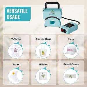 Mini Hat Heat Press | 5.9"x3.15" Plate for Caps | Green