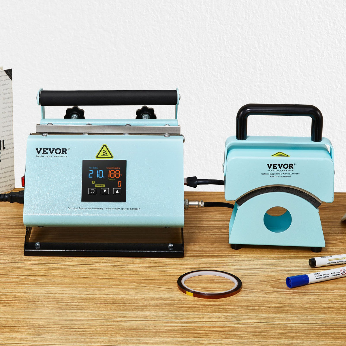 2-in-1 Heat Press | Tumbler & Hat Press Machine for Sublimation