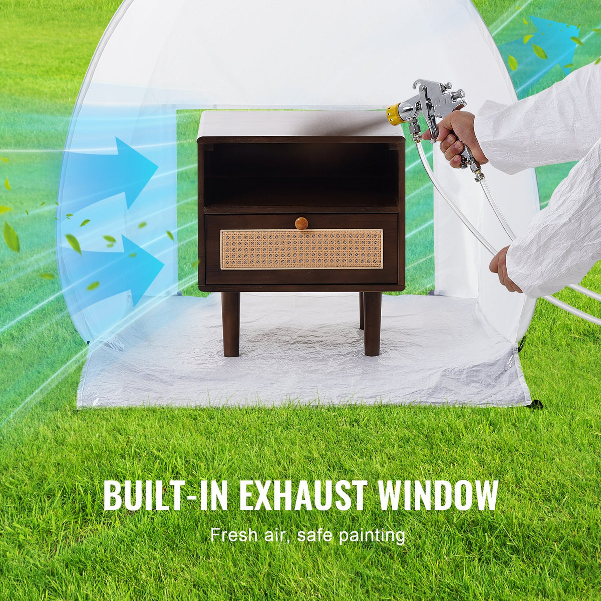 Spray Paint Shelter | Portable 3.3 x 2.9 x 3.3FT Pop-Up Spray Tent