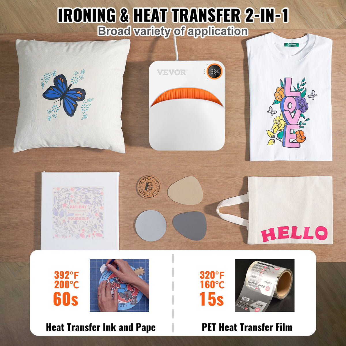 Easy Press Heat Press | 12x10" Portable DIY T-Shirt Press
