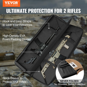 Rifle Bag | 42" Tactical Double Long Gun Bag for 2 Rifles & Pistols