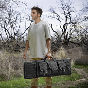 Rifle Bag | 42" Tactical Double Long Gun Bag for 2 Rifles & Pistols