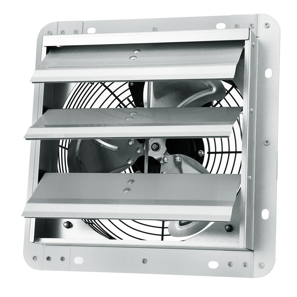Shutter Exhaust Fan | 254mm 753 CFM Wall-Mount Ventilation Fan | Aluminum 1400 RPM AC Motor
