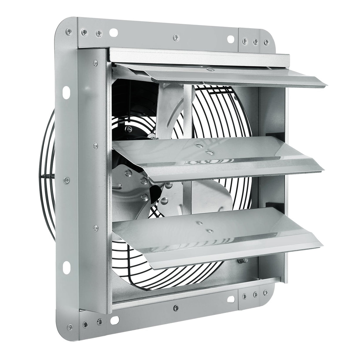 Shutter Exhaust Fan | 254mm 753 CFM Wall-Mount Ventilation Fan | Aluminum 1400 RPM AC Motor
