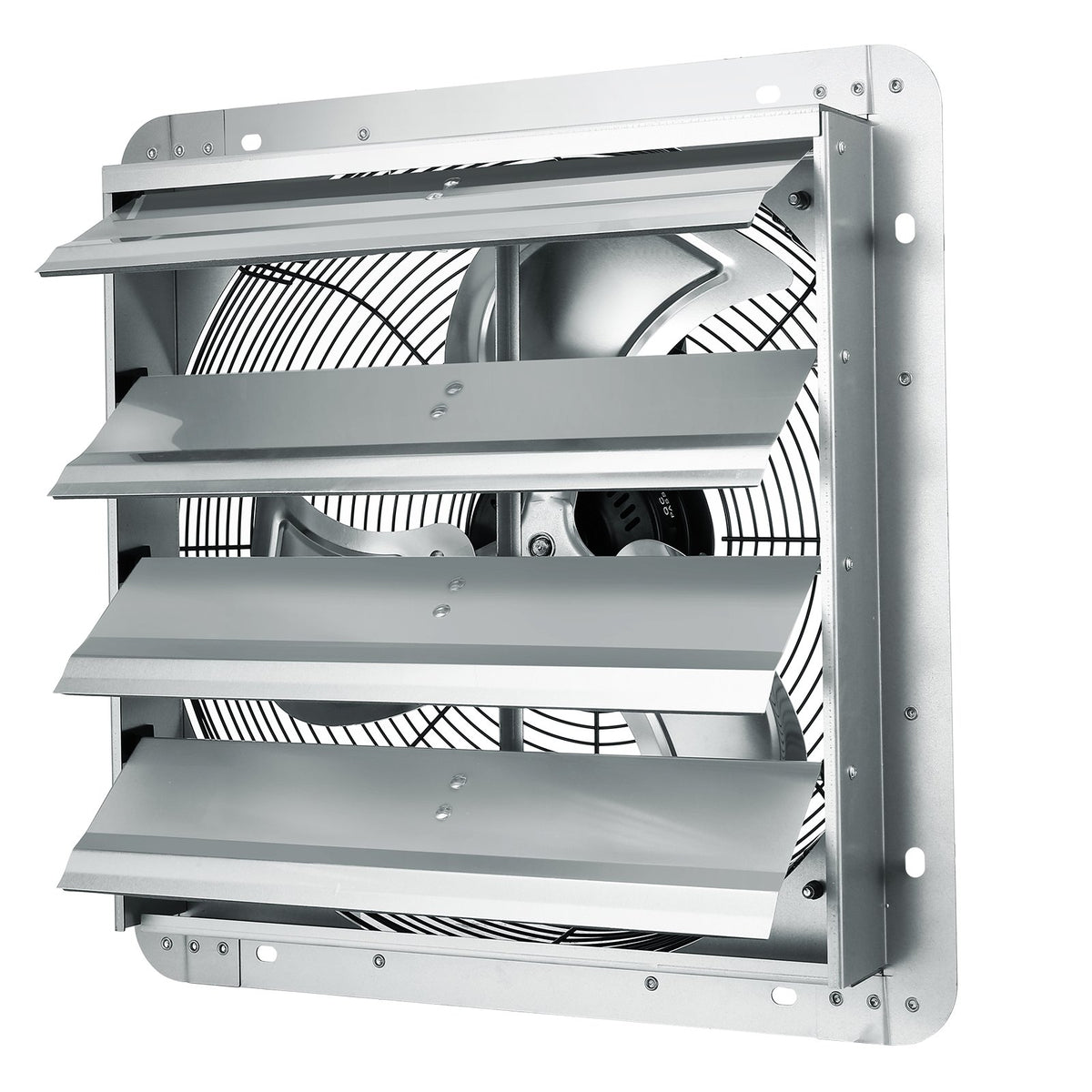 Shutter Exhaust Fan 406mm | 1400RPM 1506CFM Aluminum Wall-Mount Ventilator
