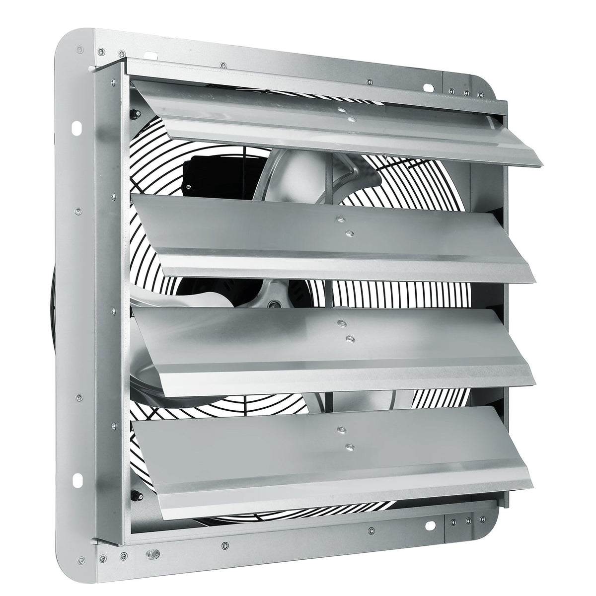 Shutter Exhaust Fan 406mm | 1400RPM 1506CFM Aluminum Wall-Mount Ventilator