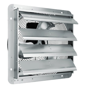 Shutter Exhaust Fan 406mm | 1400RPM 1506CFM Aluminum Wall-Mount Ventilator