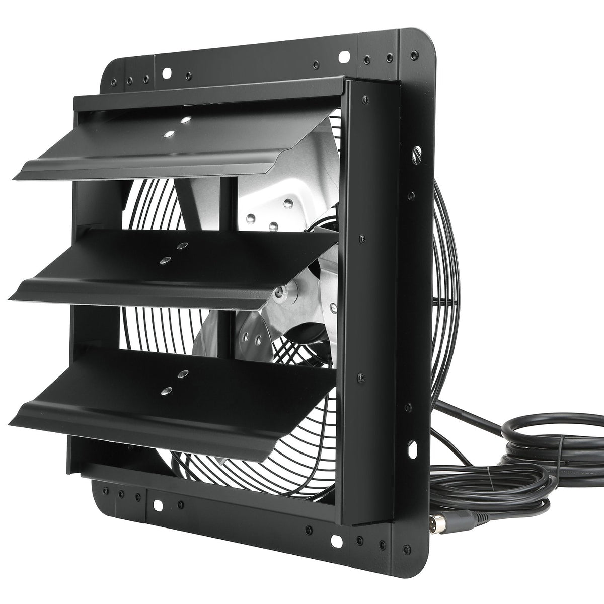 Shutter Exhaust Fan 12 Inch 305mm | Temperature & Humidity Controller | EC-Motor 904 CFM | Variable Speed Wall Mount Fan for Greenhouses, Garages & Sheds