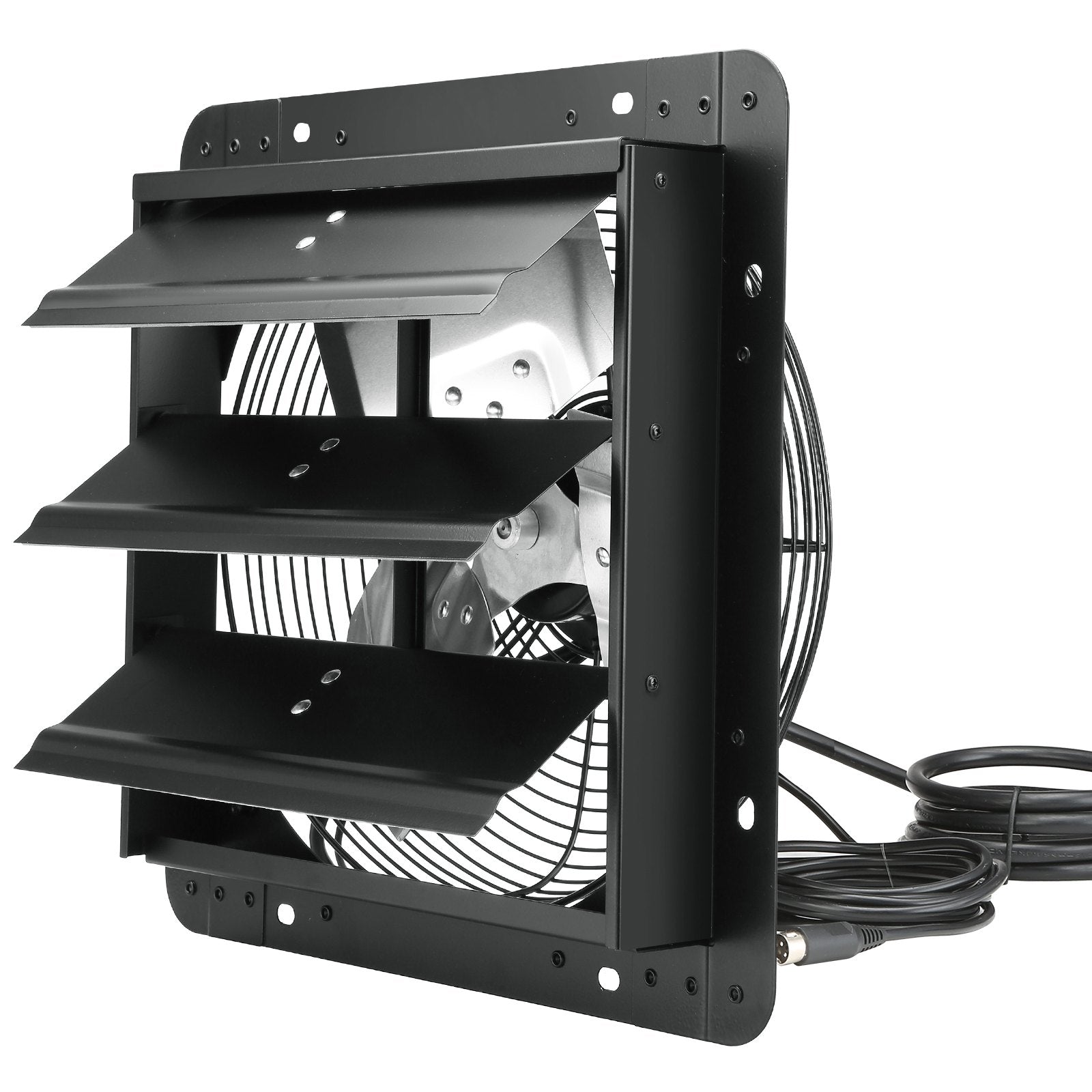 Shutter Exhaust Fan 12 Inch 305mm | Temperature & Humidity Controller | EC-Motor 904 CFM | Variable Speed Wall Mount Fan for Greenhouses, Garages & Sheds
