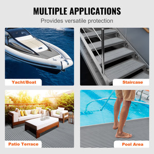 EVA Foam Boat Flooring 94.5"x45.7" | Self-Adhesive Marine Deck Mat 29.9 sq.ft | Non-Slip for Boats, Yachts & Kayaks