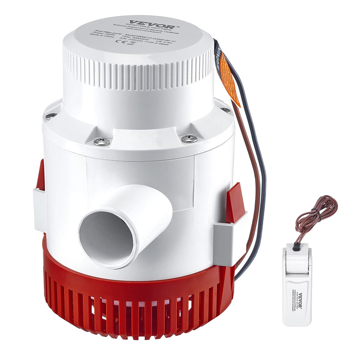 Bilge Pump 3000GPH | Automatic Submersible with Float Switch | 40mm Outlet